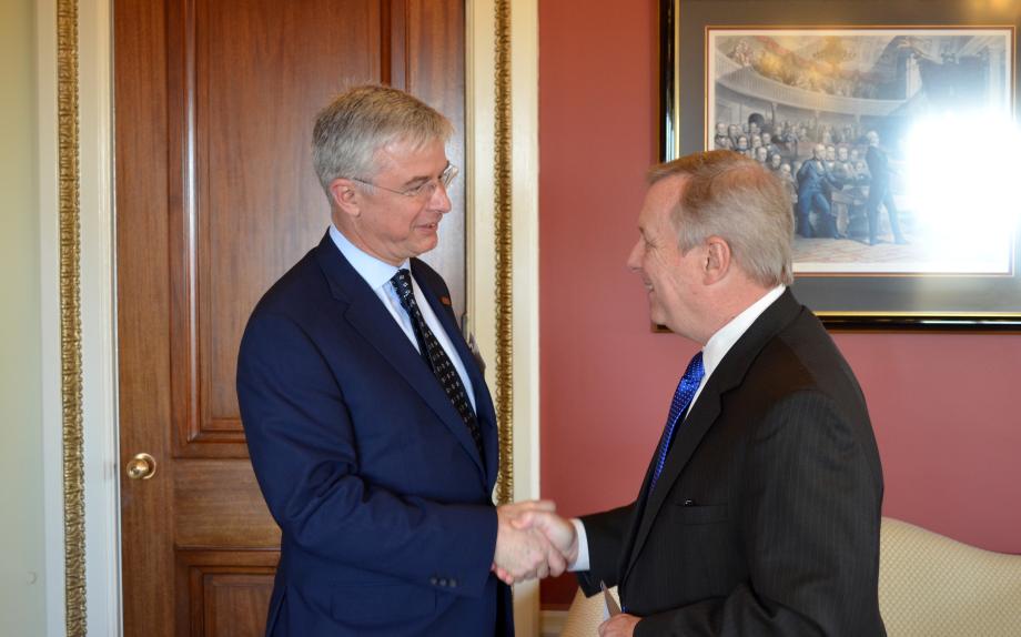 Best Buy CEO Hubert Joly met with U.S. Senator Dick Durbin (D-IL) today to discuss the Marketplace Fairness Act.